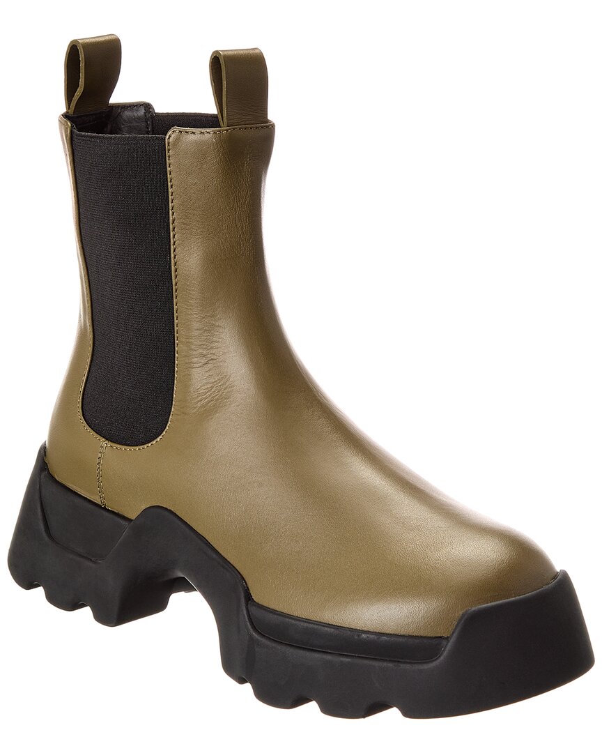 Proenza Schouler Dnu Pack  Stomp Leather Chelsea Boot In Green