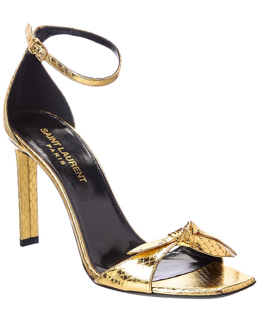 SAINT LAURENT Strappy sandals 'Tribute' Gold | Sandals