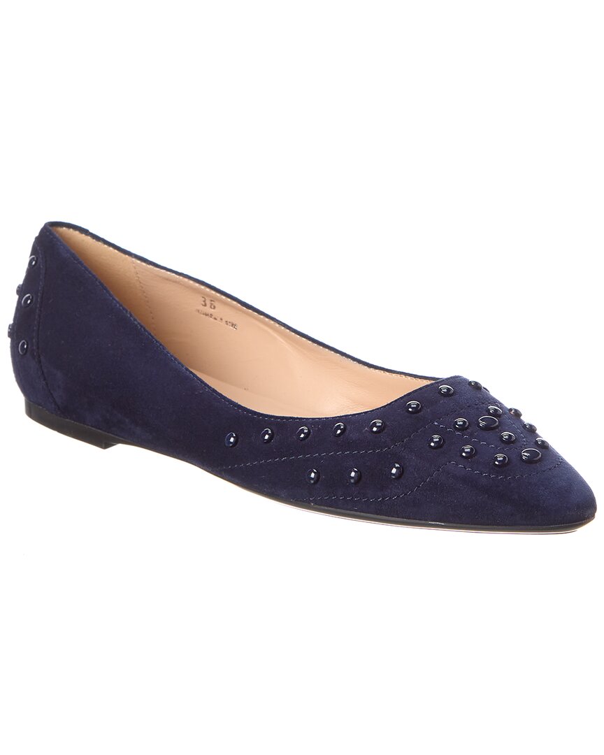 TOD'S TOD’S STUDDED SUEDE BALLET FLAT