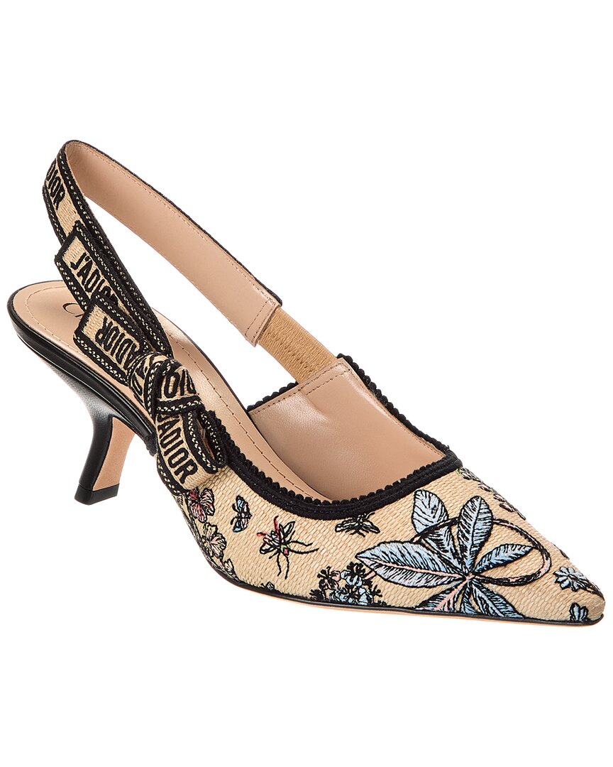 Dior Logo Leather Slingback Pump