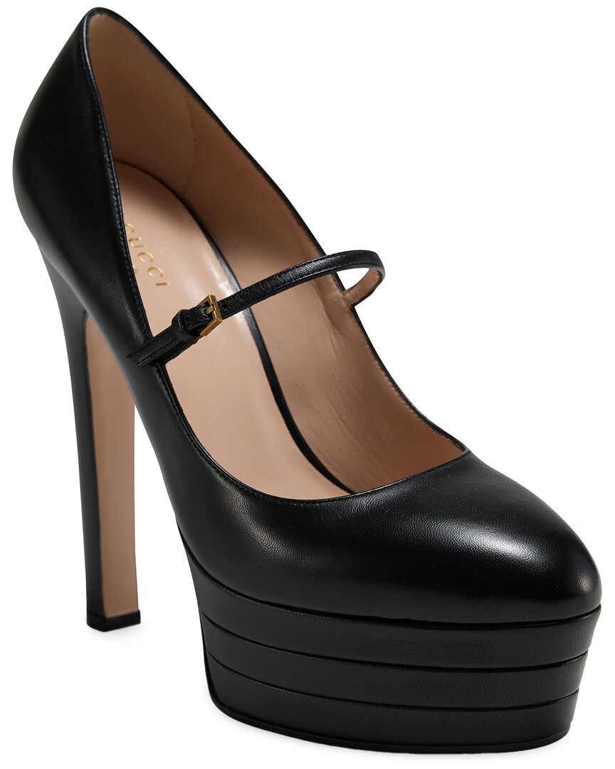 Gucci Mary Jane Leather Pump