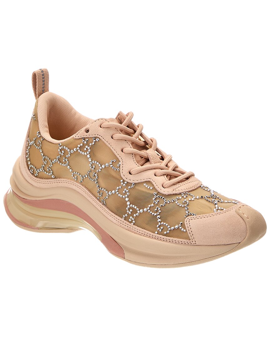 Gucci Run Gg Mesh & Suede Sneaker