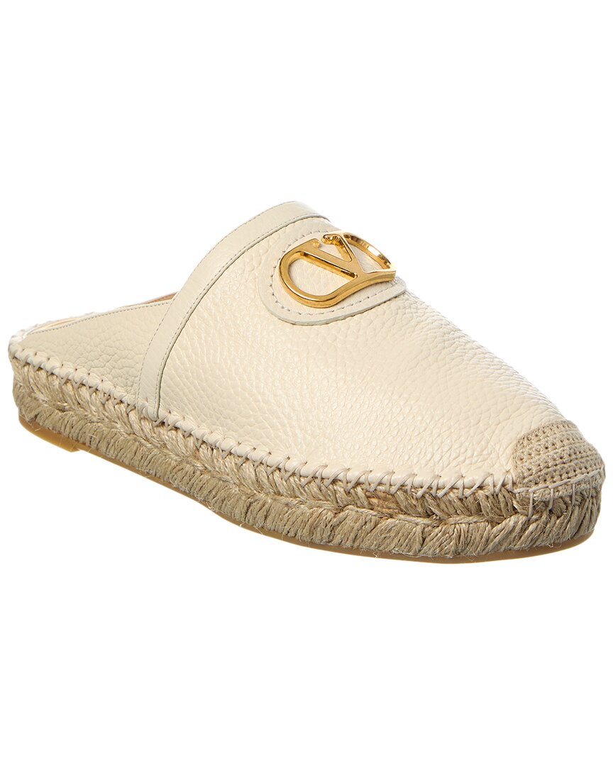 Valentino Garavani Valentino Vlogo Signature Grainy Leather Mule