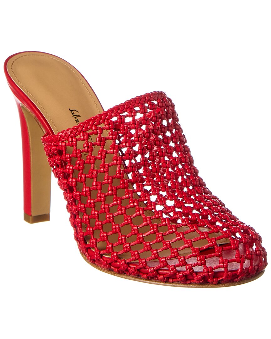 Ferragamo Ellas X5 Caged Leather Heel Mules In Lipstick