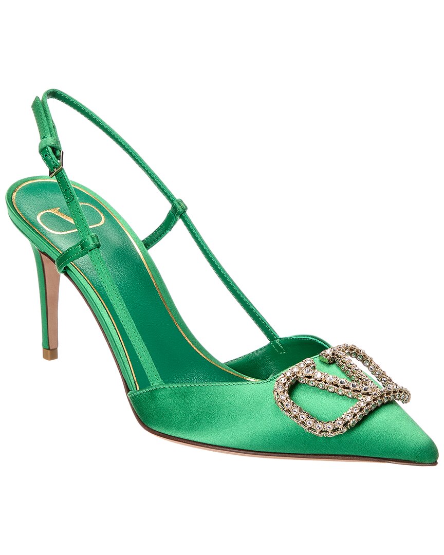 Valentino Garavani Valentino Vlogo 80 Satin Slingback Pump