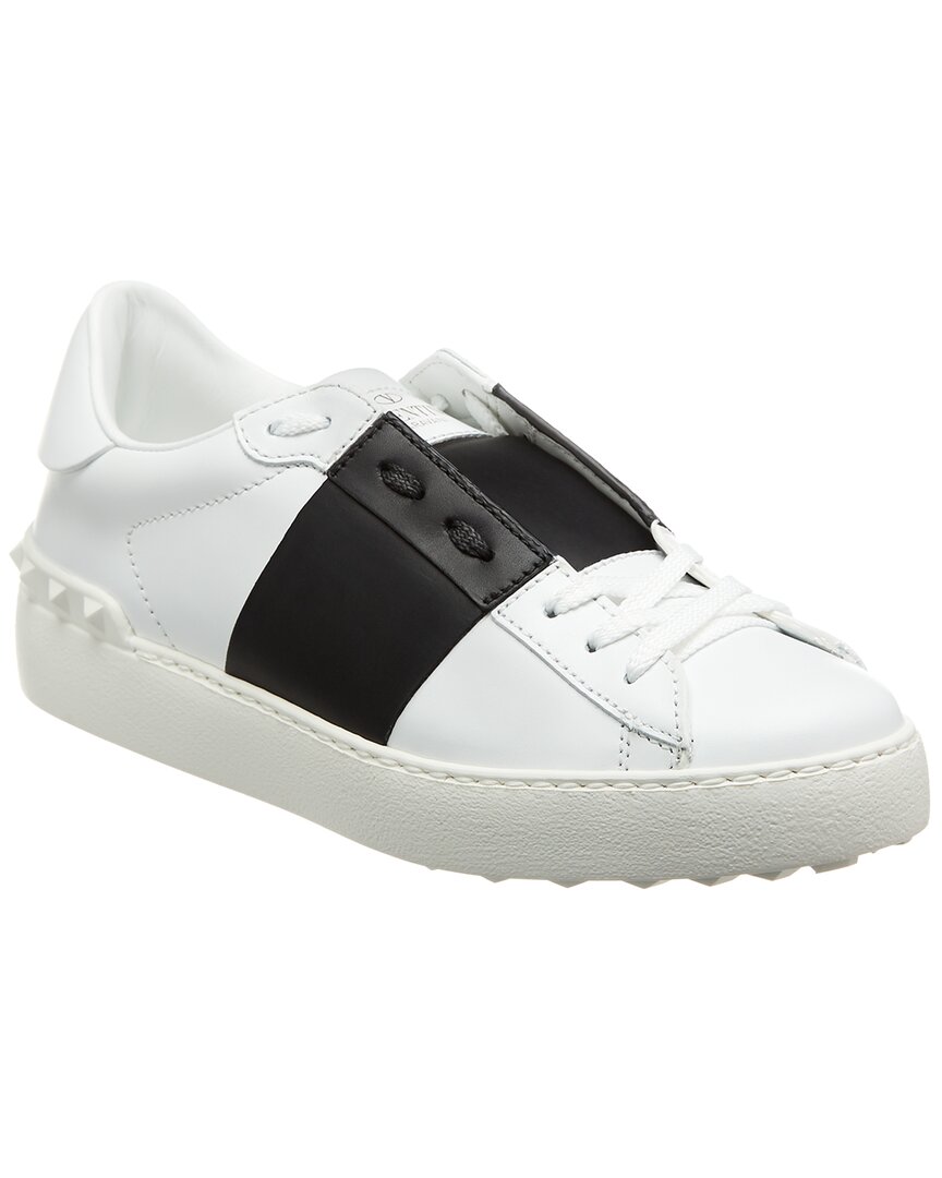 Valentino Open Sneakers With Contrasting Panel And Studded Heel