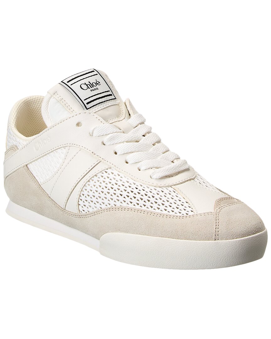 Chloé Womens Chloe Kick Brand-patch Low-top Suede Trainers