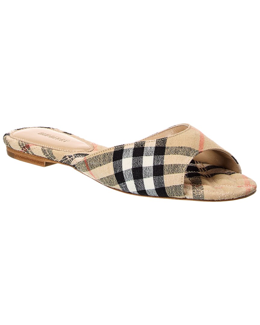 Burberry Mews Check Slides In Multi
