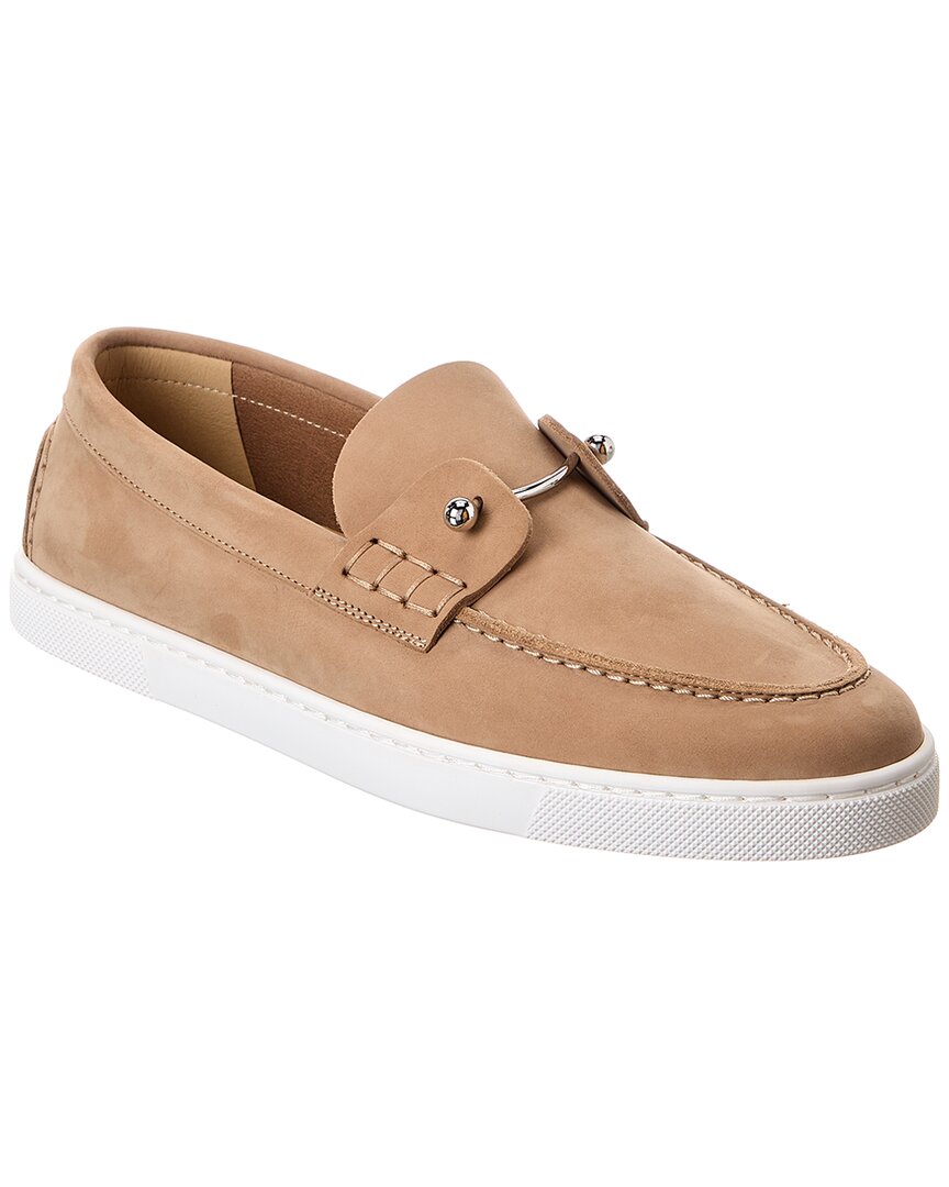 Christian Louboutin Chambeliboat Loafers In Beige Leather