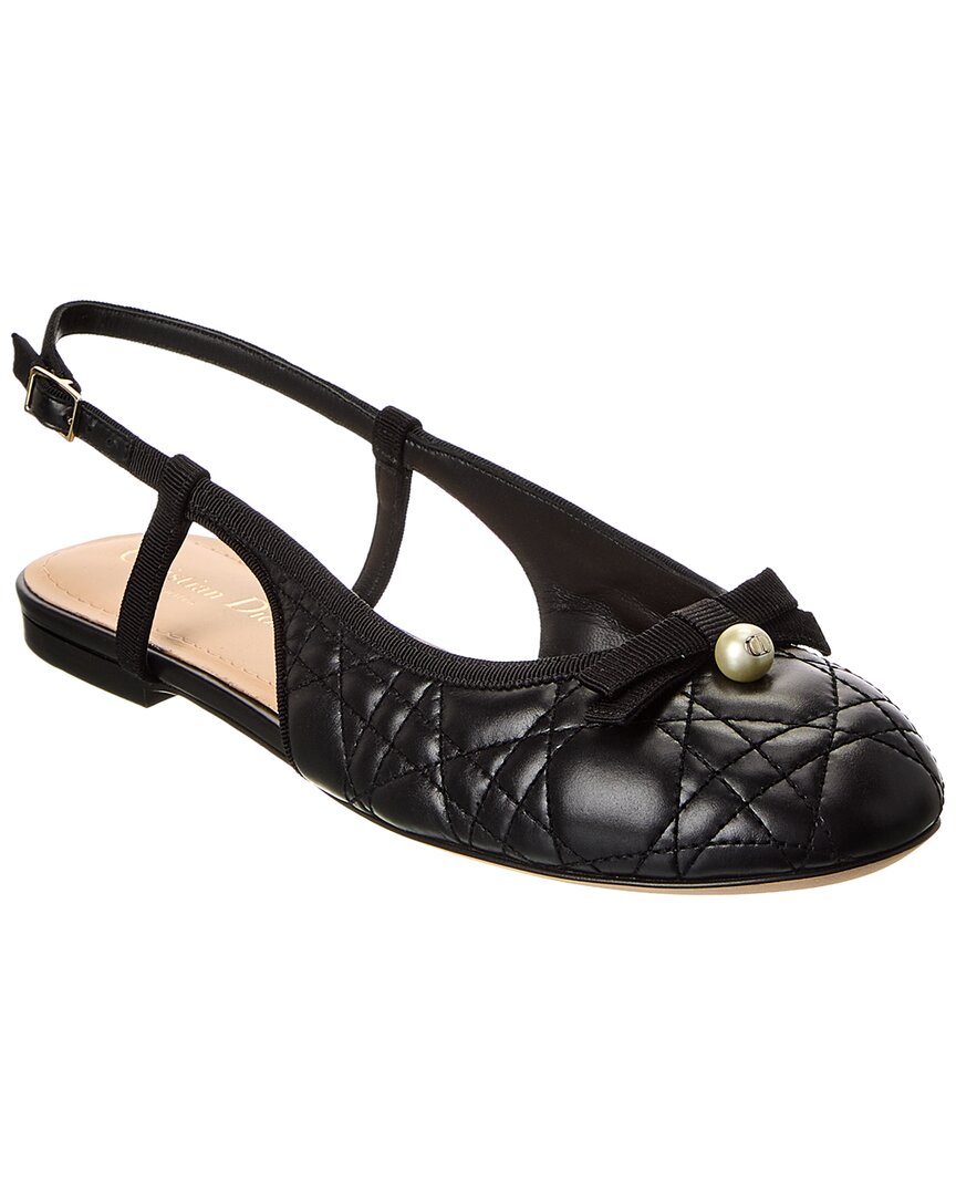 Dior Quilted Leather Slingback Ballet Flat