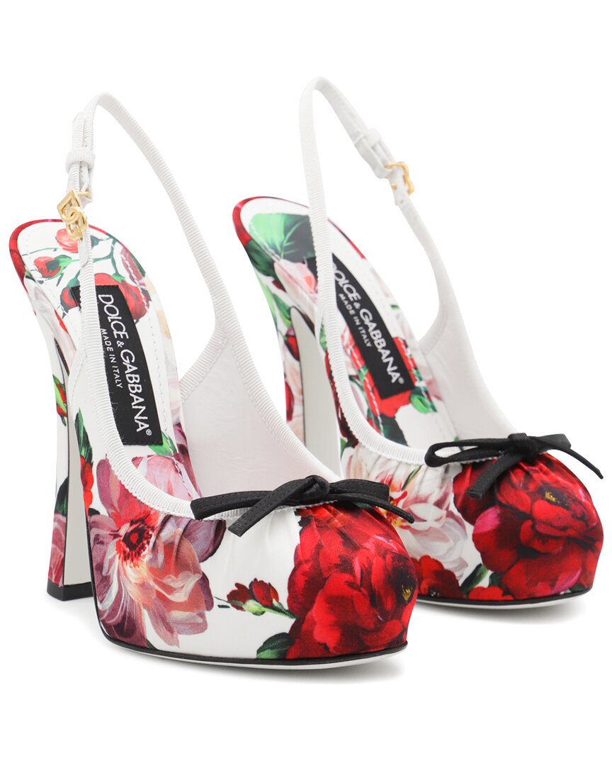 Dolce & Gabbana Logo Satin Pump