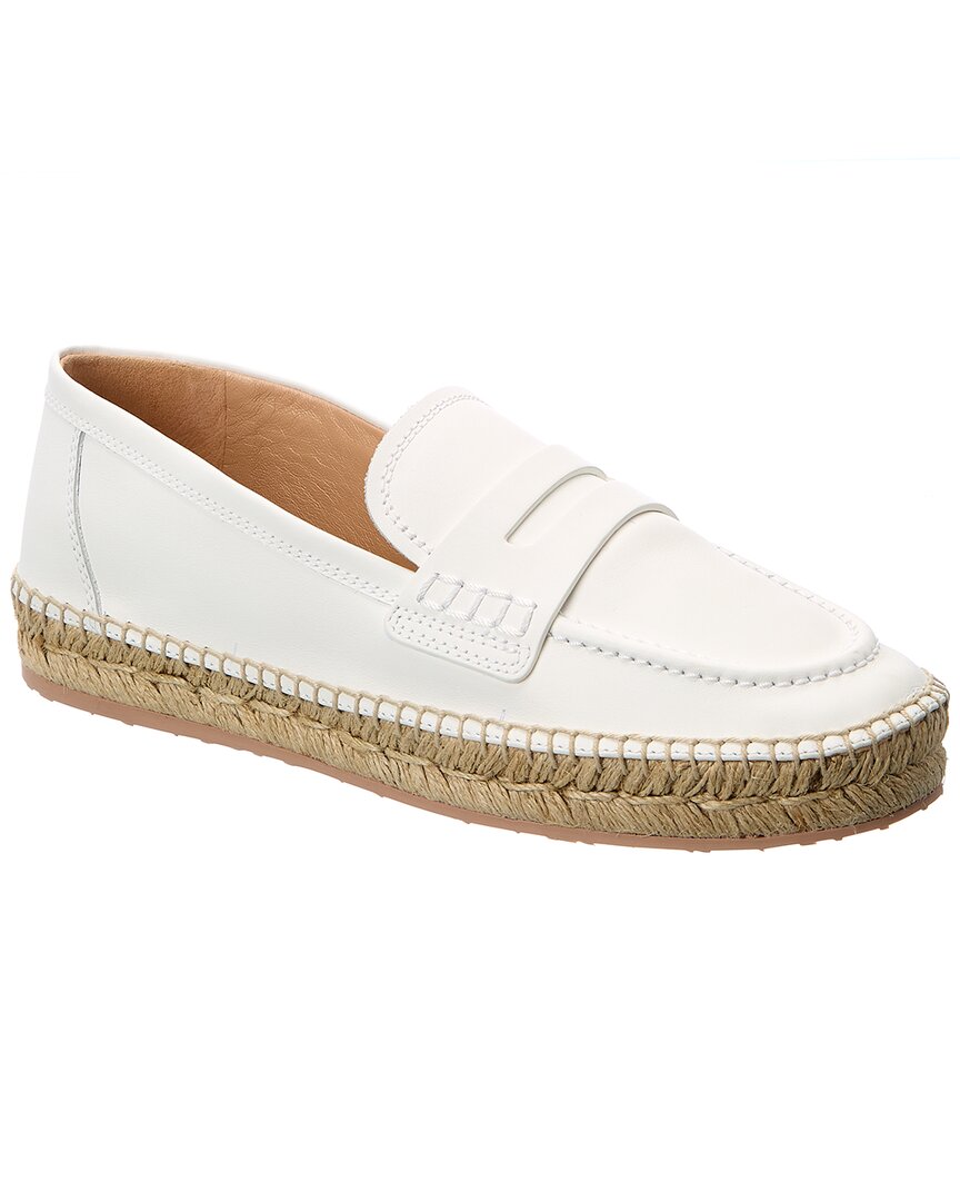 Gianvito Rossi Woven Raffia Espadrilles In White