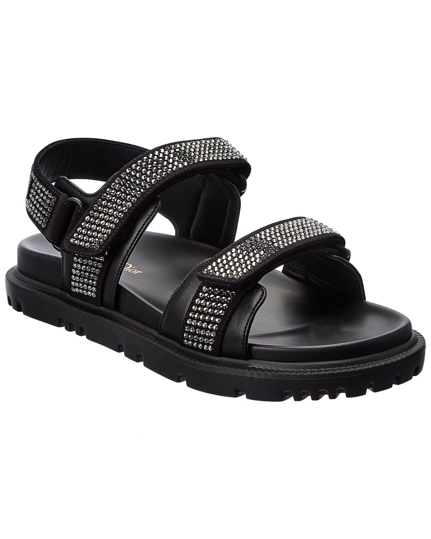 Shop Dior Act Leather Sandal In Black