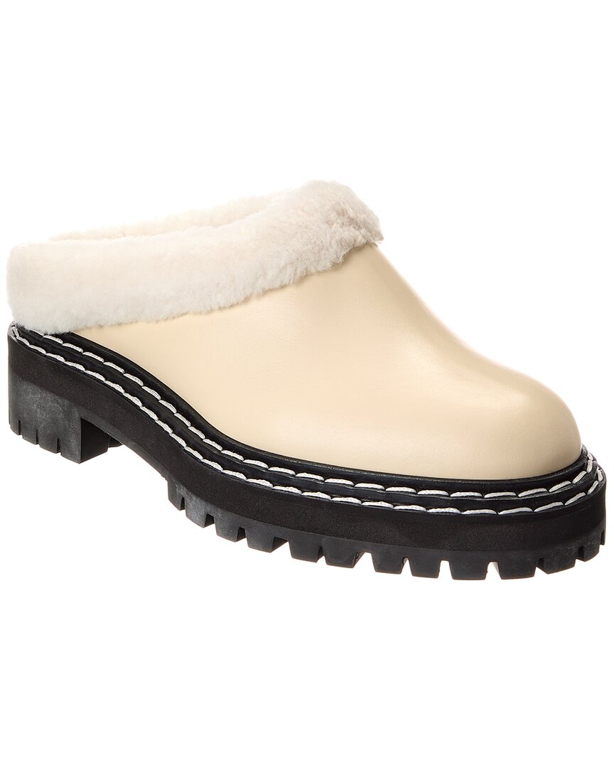 Proenza Schouler Leather & Shearling Mule