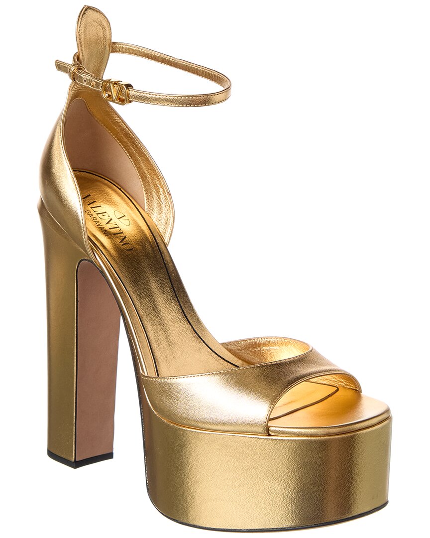 Valentino Garavani Valentino Tan-go 155 Leather Platform Sandal