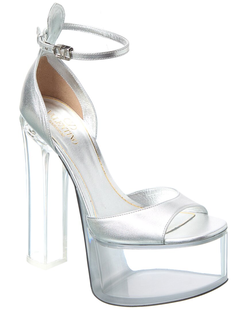 Valentino Vlogo 155 Leather Platform Sandal