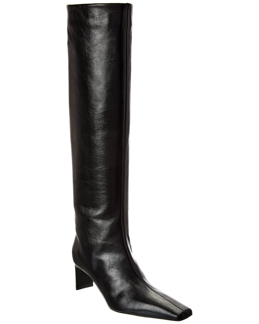 Khaite Ona Leather Knee-high Boot In Black
