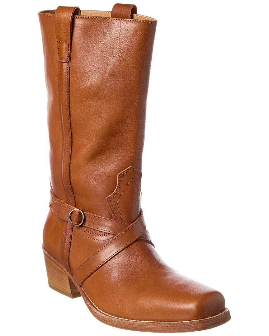 Weekend Max Mara Leather Boot In Multi