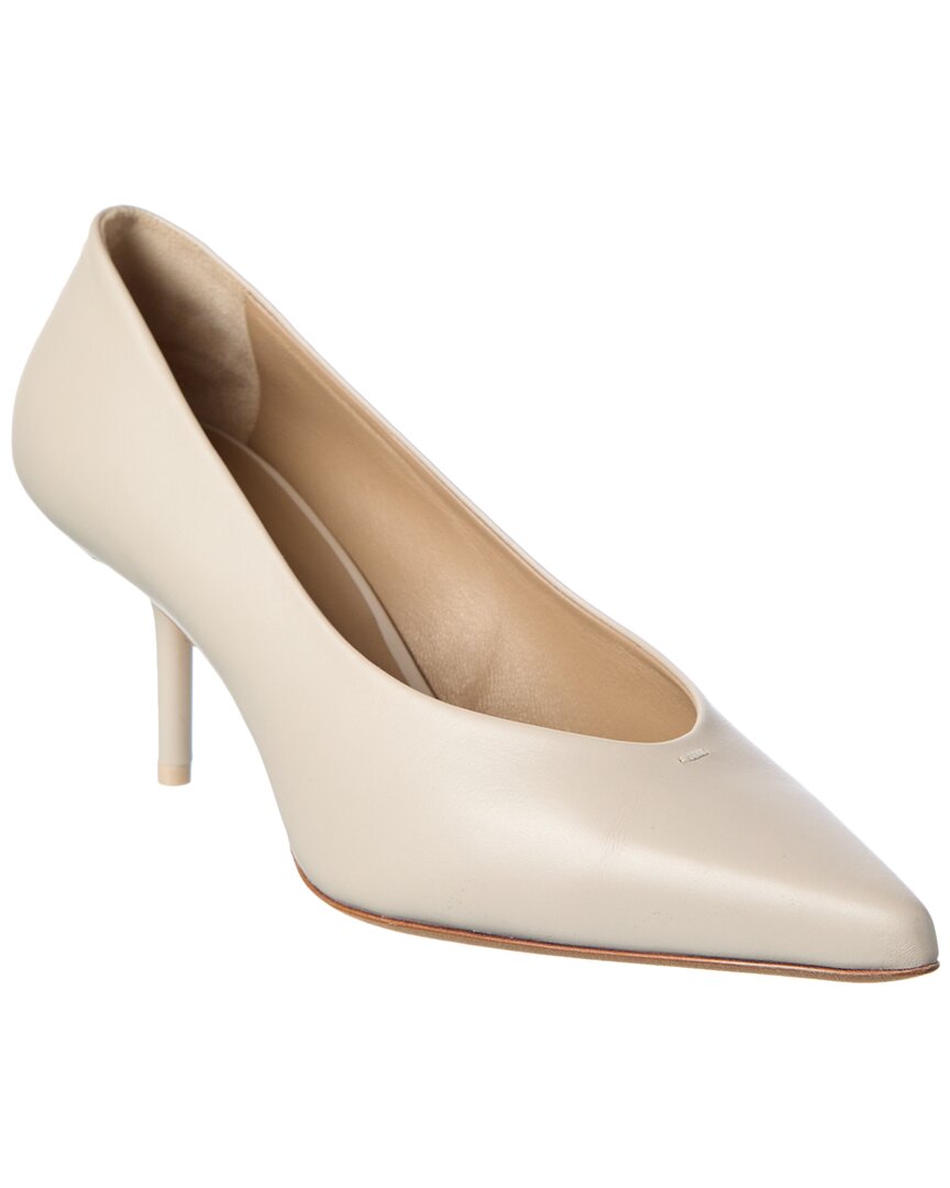Max Mara Leather Pump In White