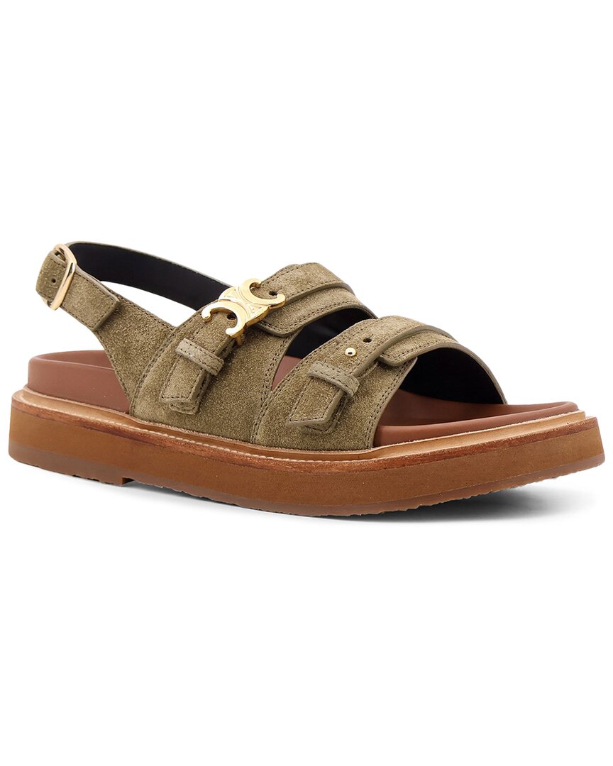 Celine Triomphe Suede Sandal