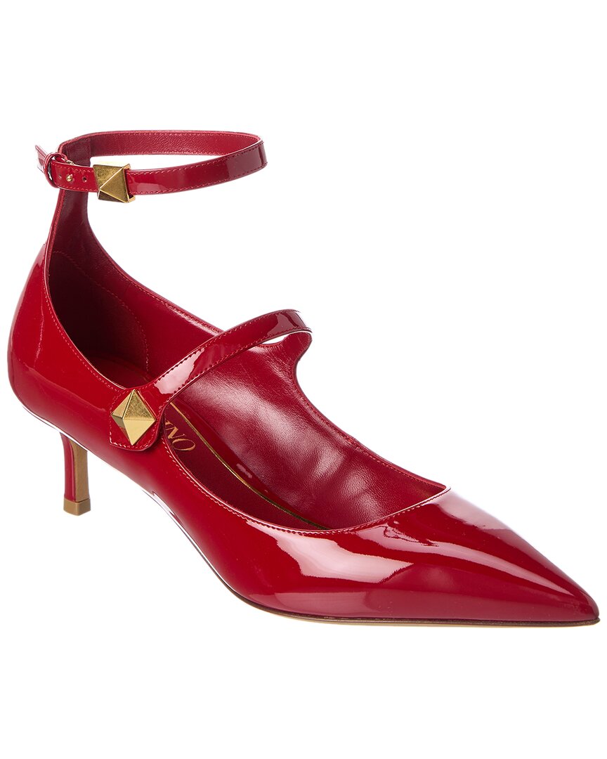 Valentino Roman Stud 50 Patent Pump