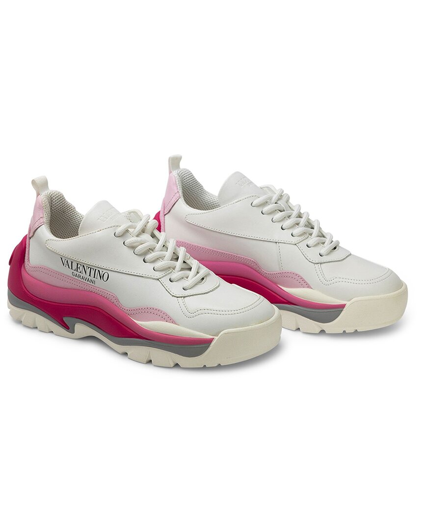 Valentino Garavani Valentino Leather Sneaker In White