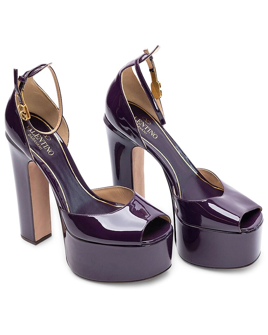 Valentino Garavani Valentino Leather Sandal In Purple