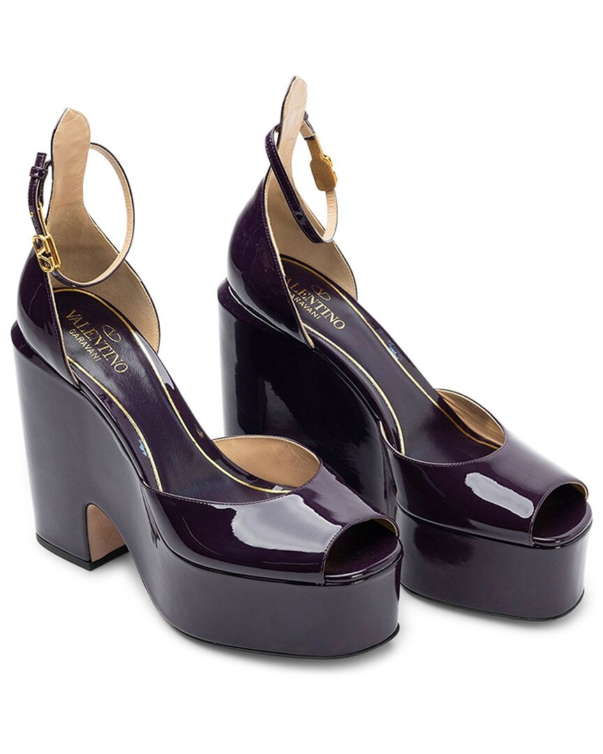 Valentino Garavani Valentino Leather Sandal In Purple