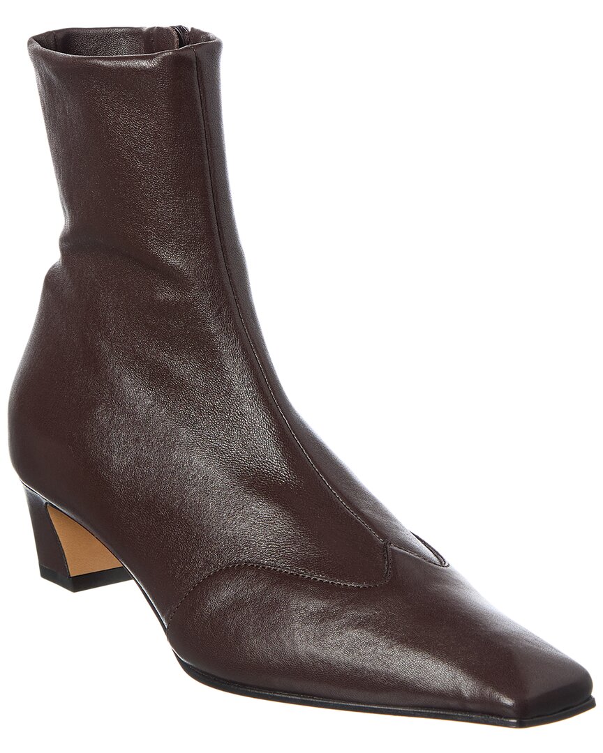 Khaite Cowboy Boots With Square Toe And Low Heel In Brown