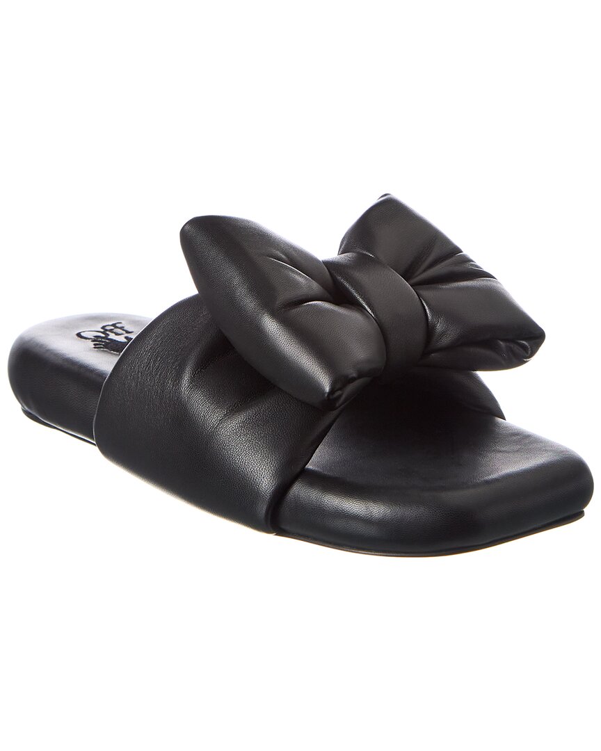 Off-white Padded Bow-embellished Slides In Black