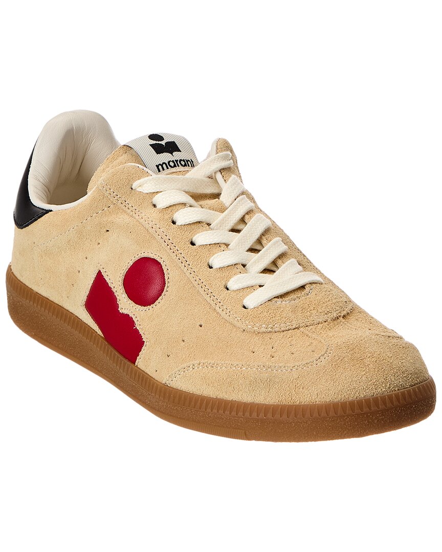 Isabel Marant Beth Mixed Leather Triple-grip Sneakers In Sand