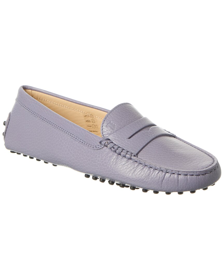 Tod's Gommini Leather Loafer In Purple