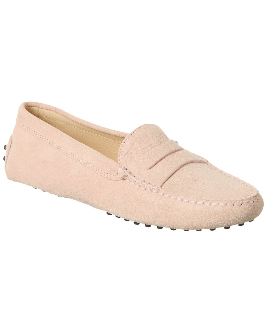 Tod's Suede Loafer In Pink