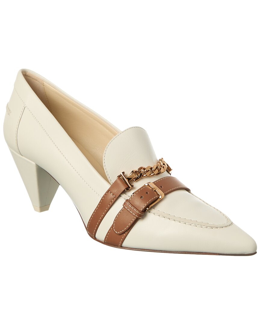 Tod's Leather Pump In White