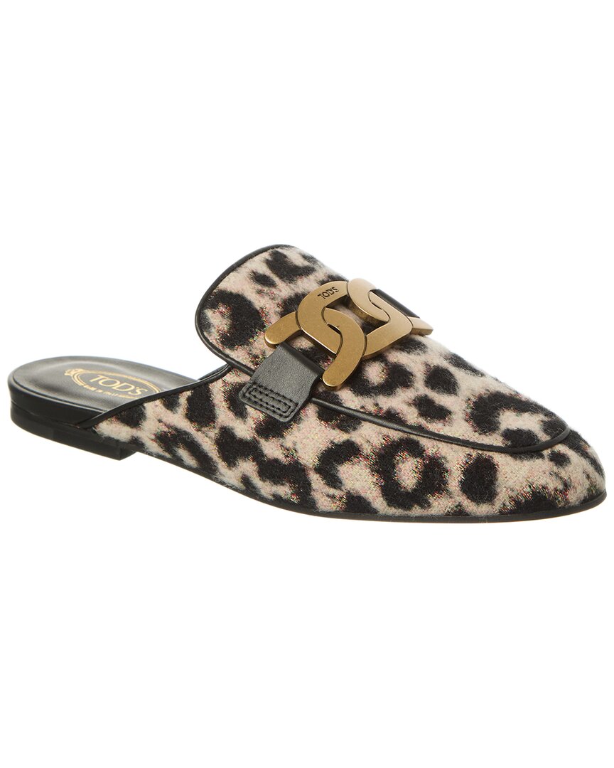 Tod's Leather-trim Mule In Multi