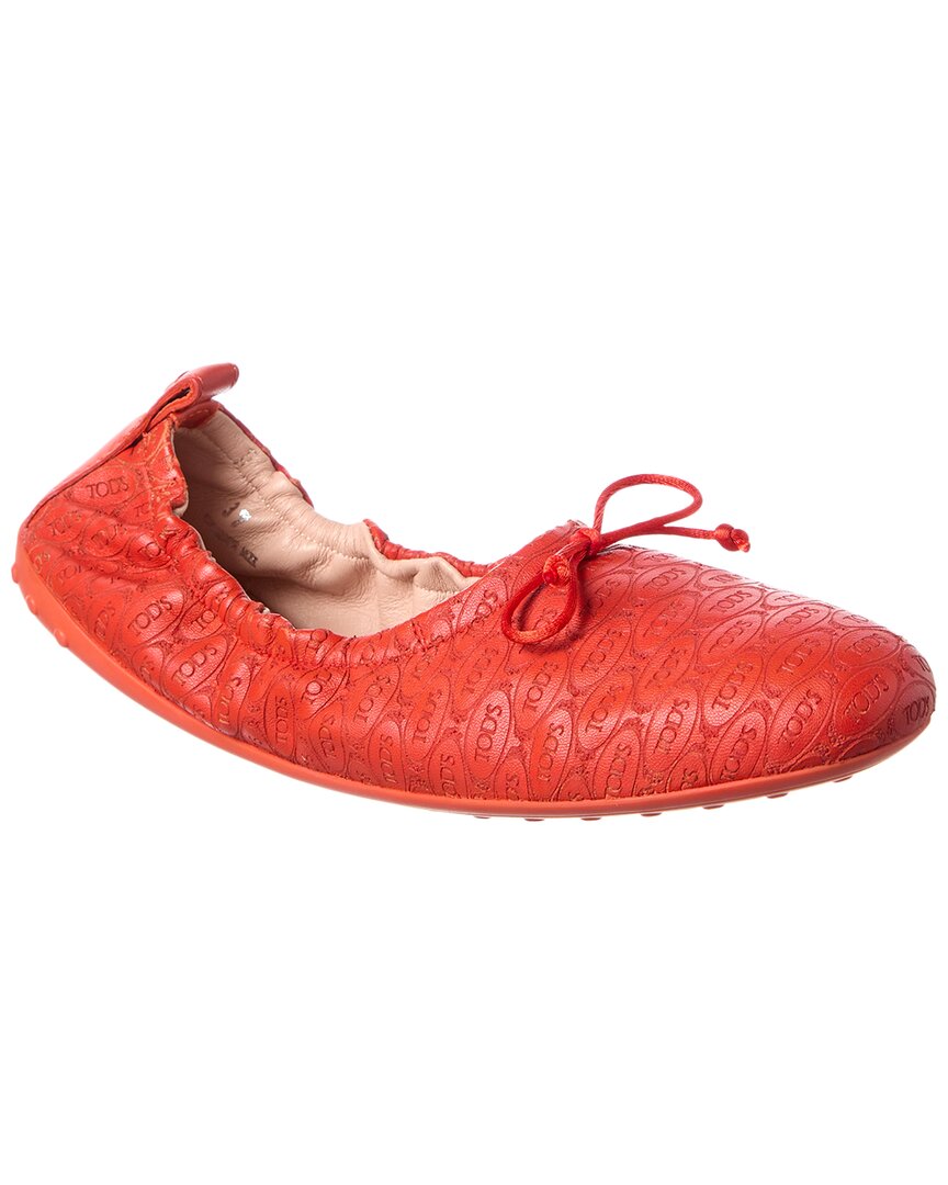 Tod's Ballet Flats In Red