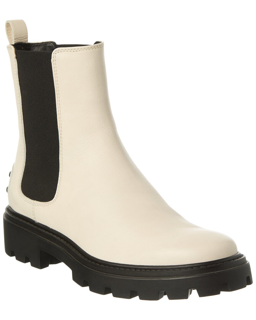 Tod's Leather Boot In White