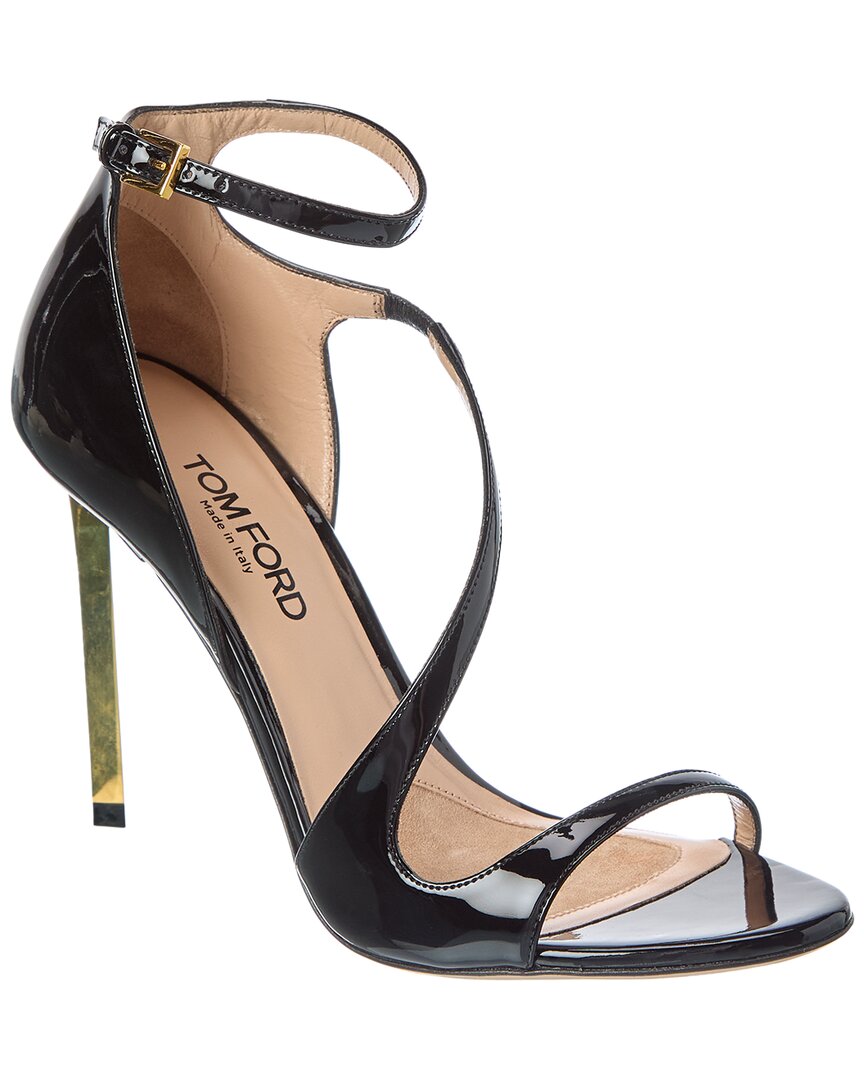 Tom Ford Patent Sandal In Black