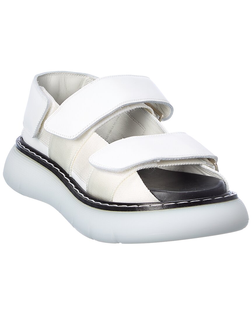 Khaite Murray Chunky Leather Sandal In White