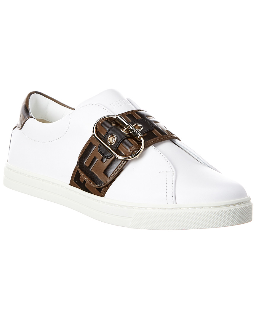 Fendi Iconic Ff Band Leather Sneaker Women's White 36 | eBay