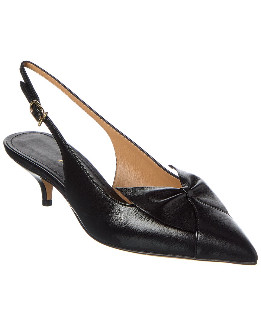 Ferragamo Salvatore  Bow Leather Slingback Pump