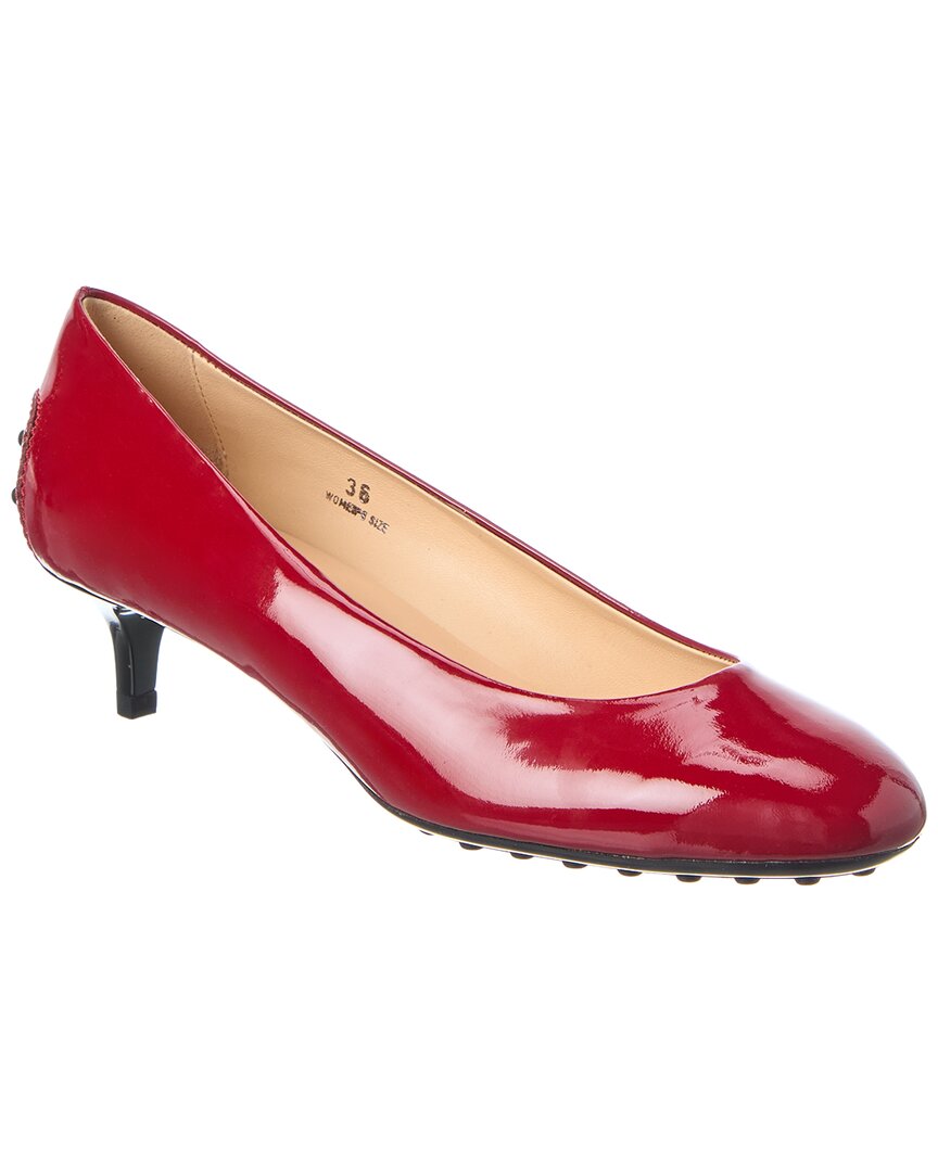 Tod's Leather Pump In Red