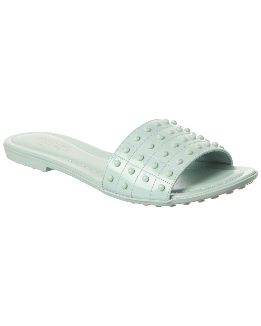 Tod's Patent Sandal In Blue