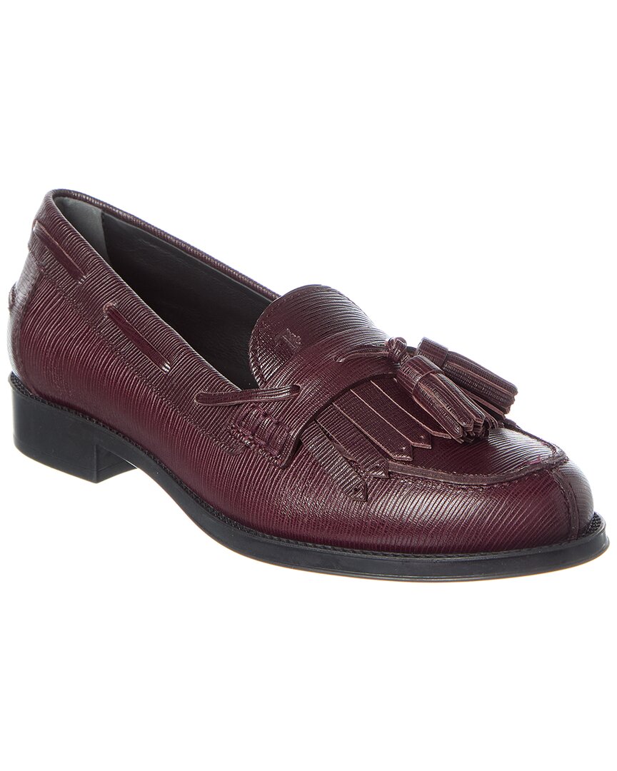 Tod's Leather Loafer In Multi