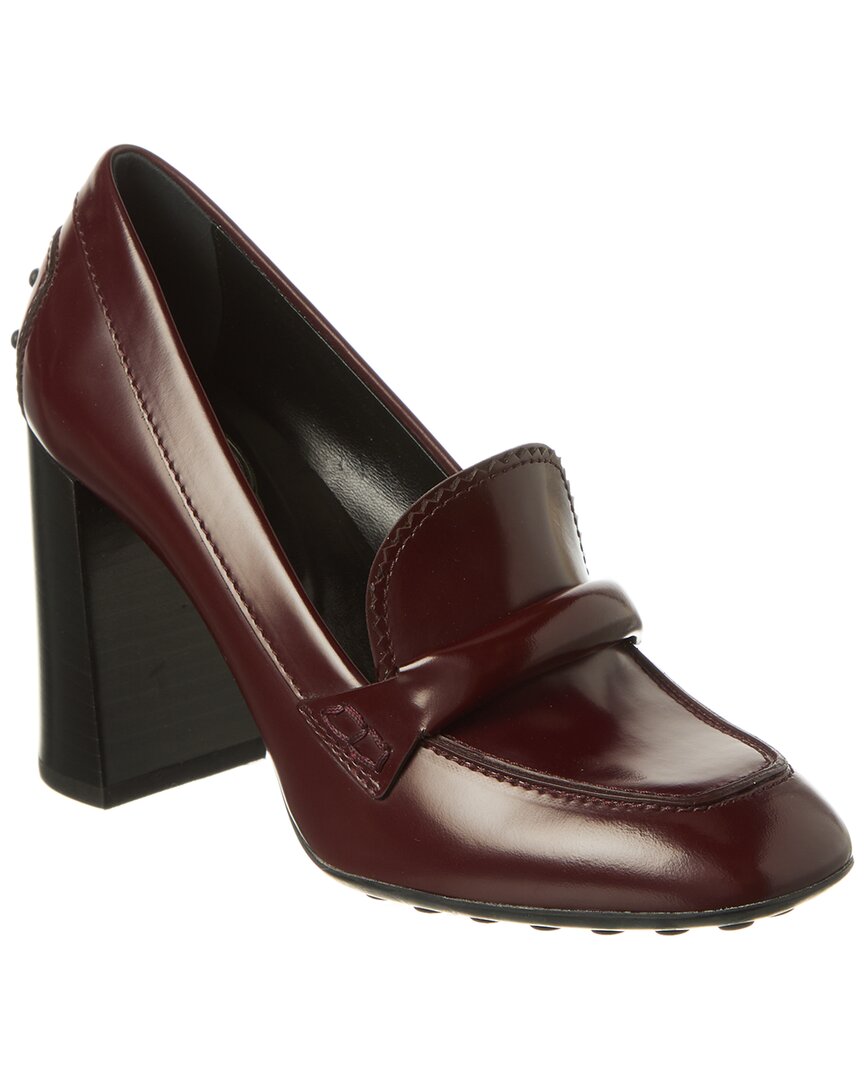 Tod's Leather Pump In Red
