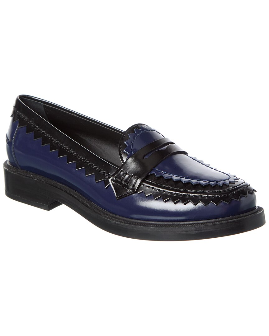 Tod's Leather Loafer In Blue