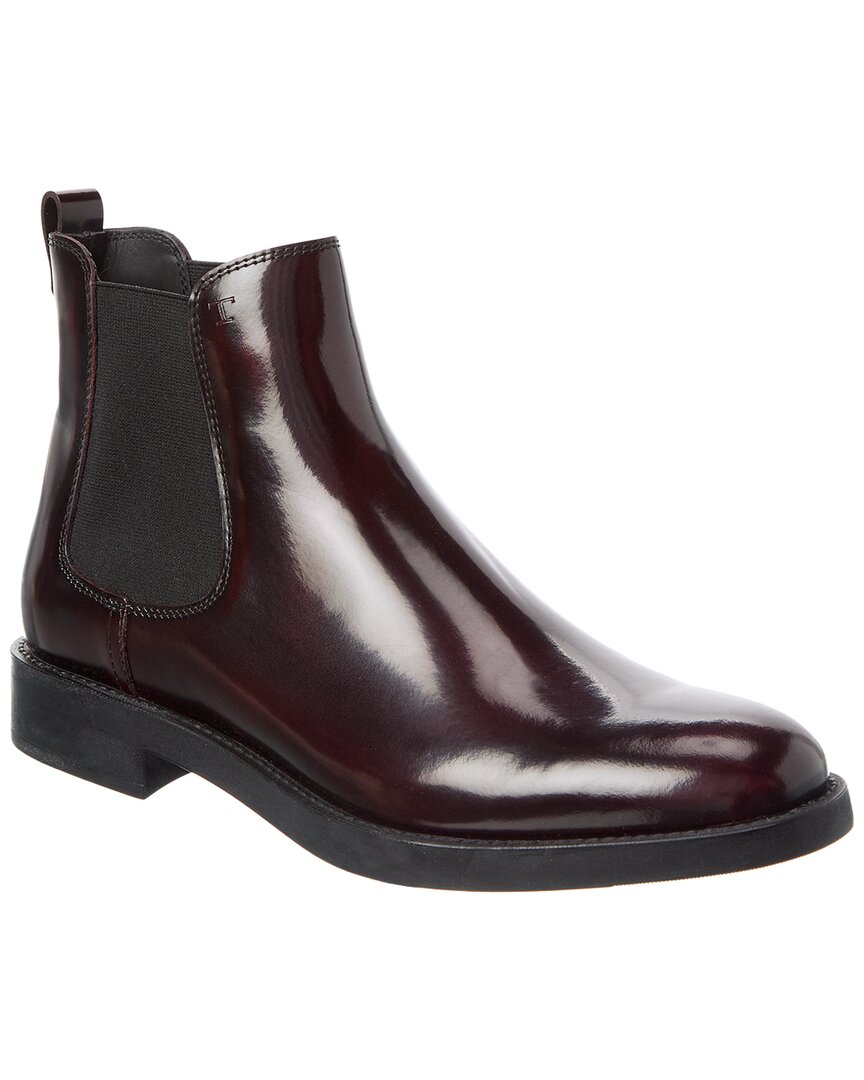 Tod's Leather Bootie In Red