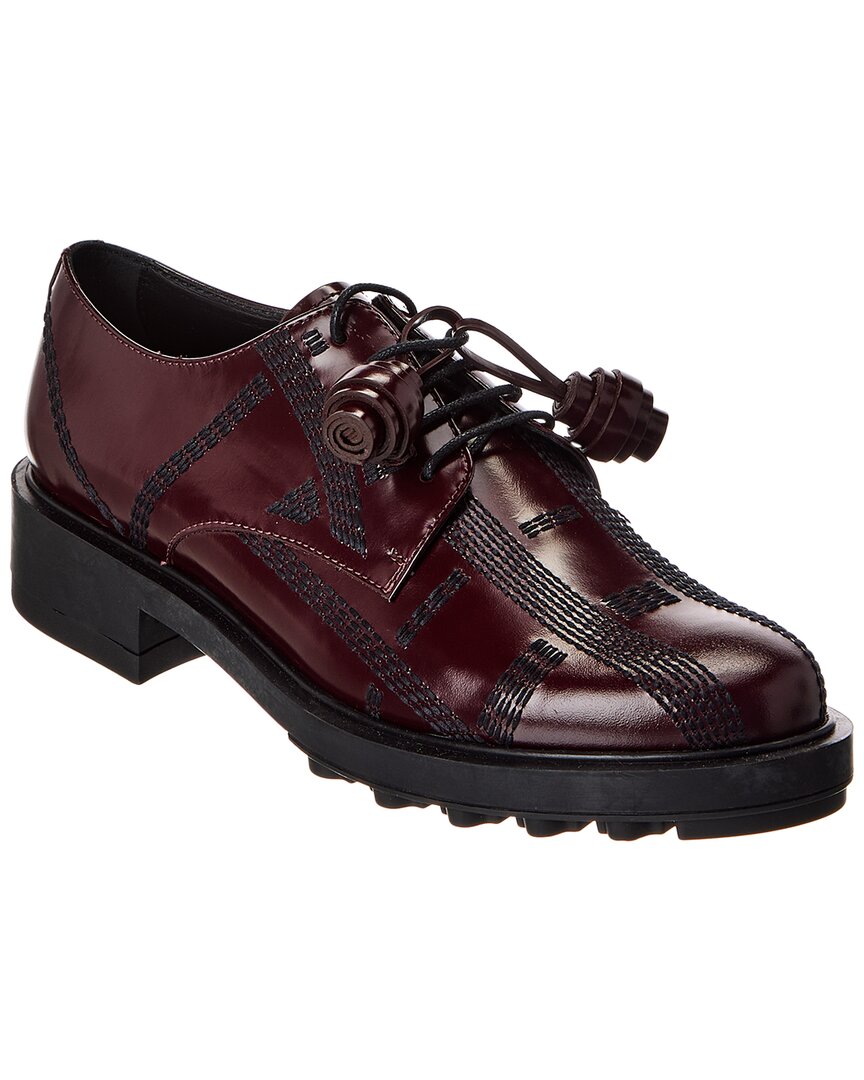 Tod's Leather Oxford In Red