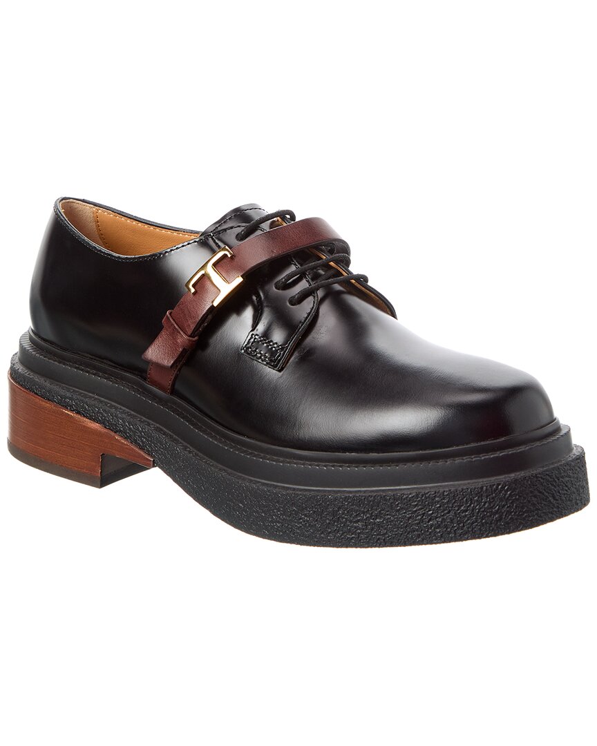 Tod's Leather Loafer In Black