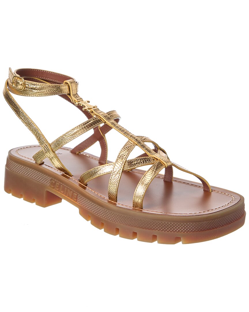 Celine Clea Tejus Leather Sandal In Multi